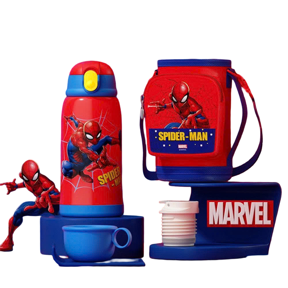 Set Bình Giữ Nhiệt SpiderMan Đầy Đủ Phụ Kiện