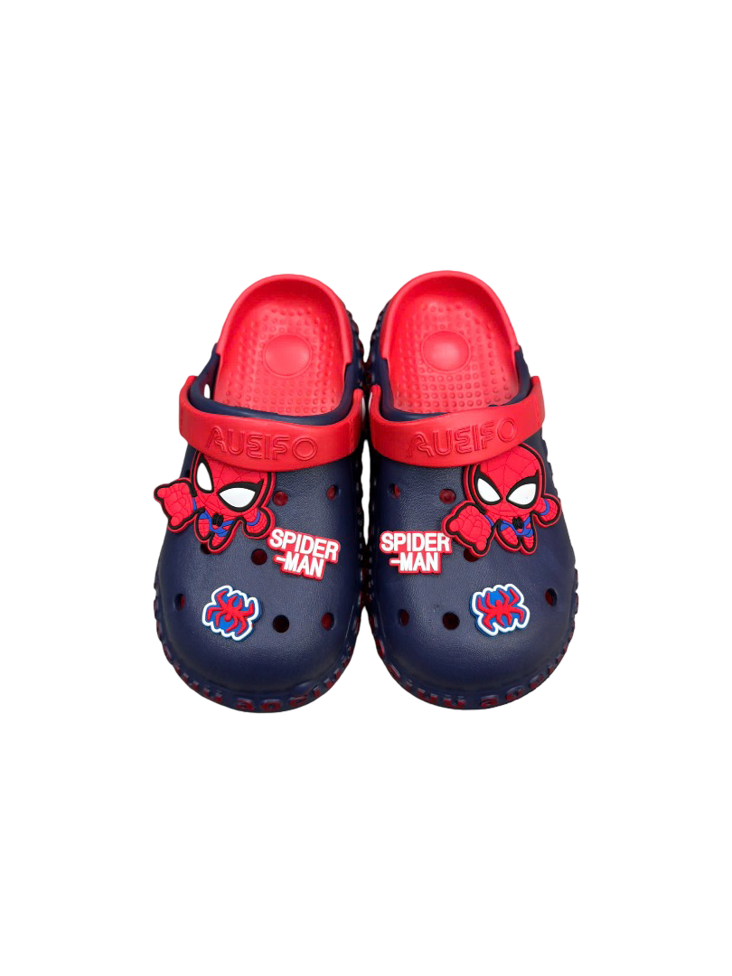 Dép Sục SpiderMan Xanh Đen Đầy Đủ Phụ Kiện